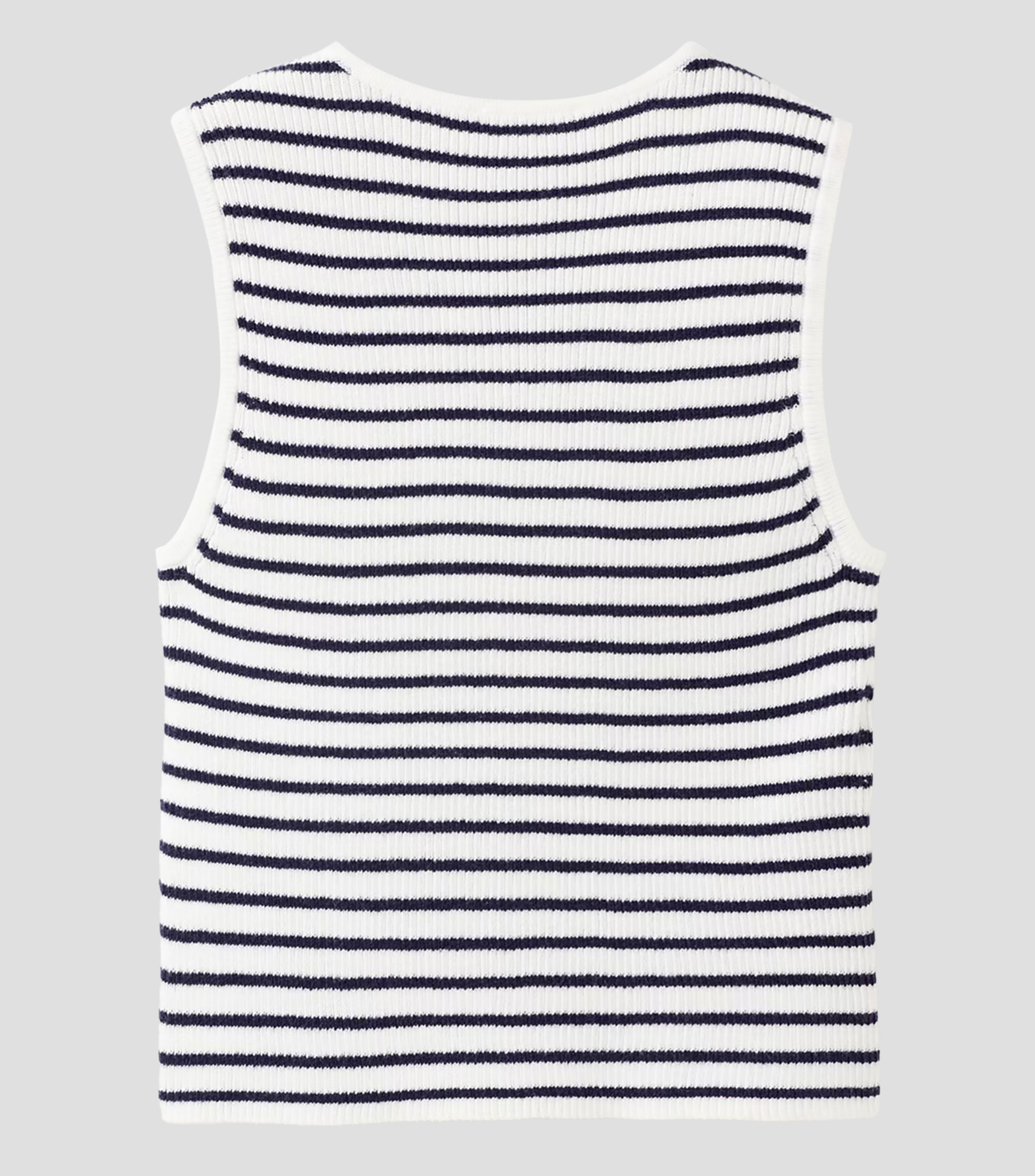 Top cuello redondo sin mangas de rayas Niña